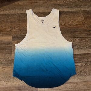 Hollister Men's Blue Ombre muscle shirt size XS